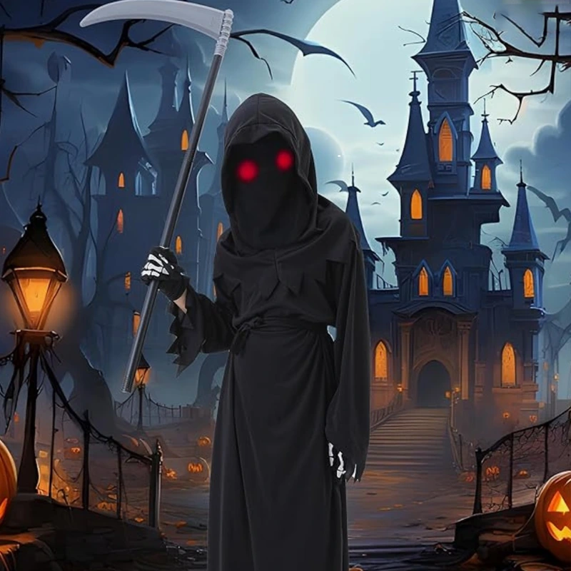 子供用の死神コスチュームがハロウィーンに最適なのはなぜですか?
