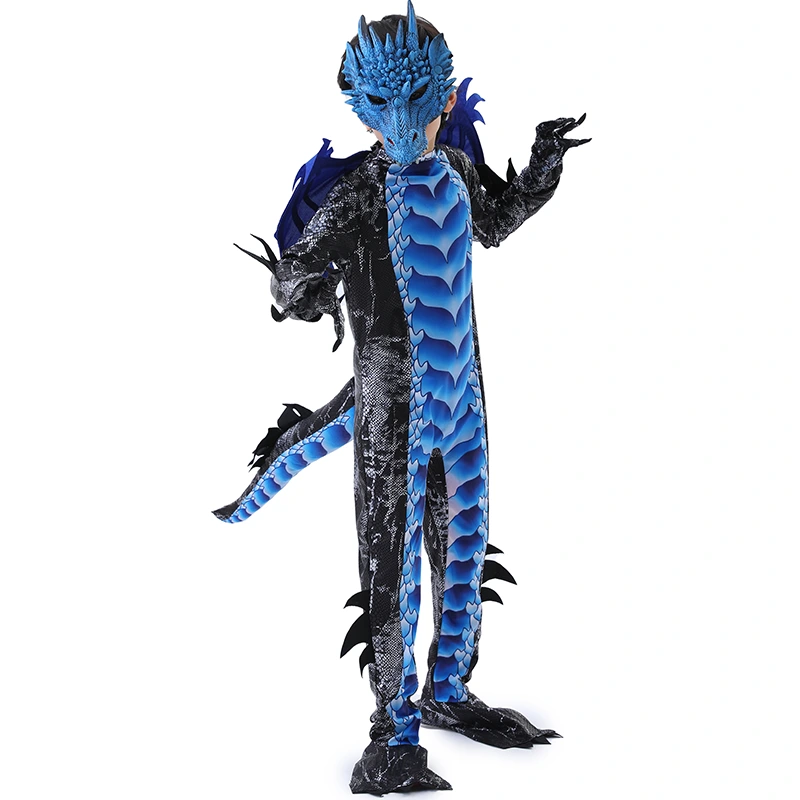 Storybook Character Day フード付きキッズ ドラゴン ジャンプスーツ